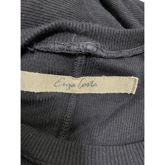 Enza Costa Black Viscose Half Sleeve Crew Midi Dress Size M - Picture 4 of 4